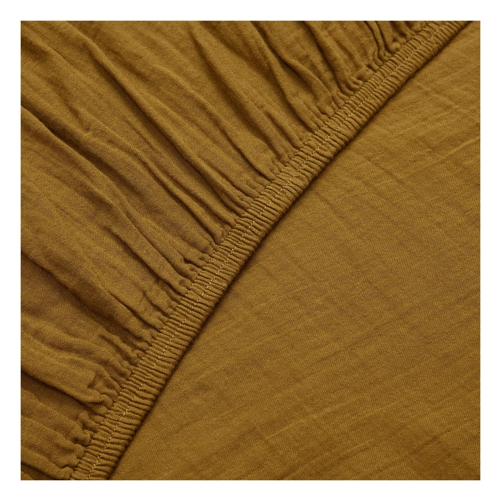 Haomy - Fitted sheet Dili in cotton voile | Gold