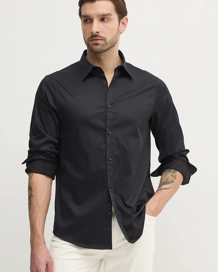 Armani Exchange erkek pamuk elastan gömlek
