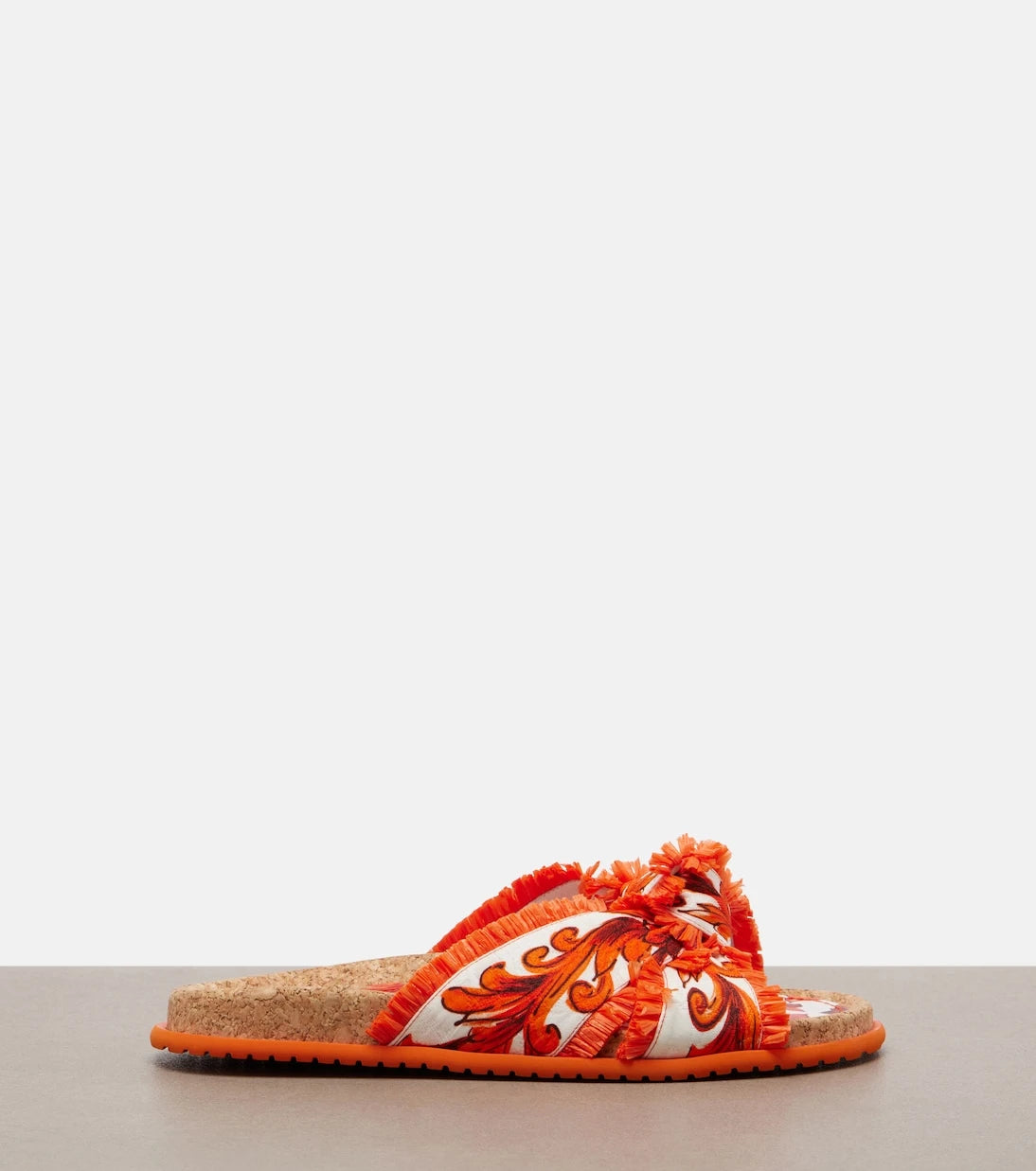 Dolce&Gabbana - Majolica fringed brocade slides