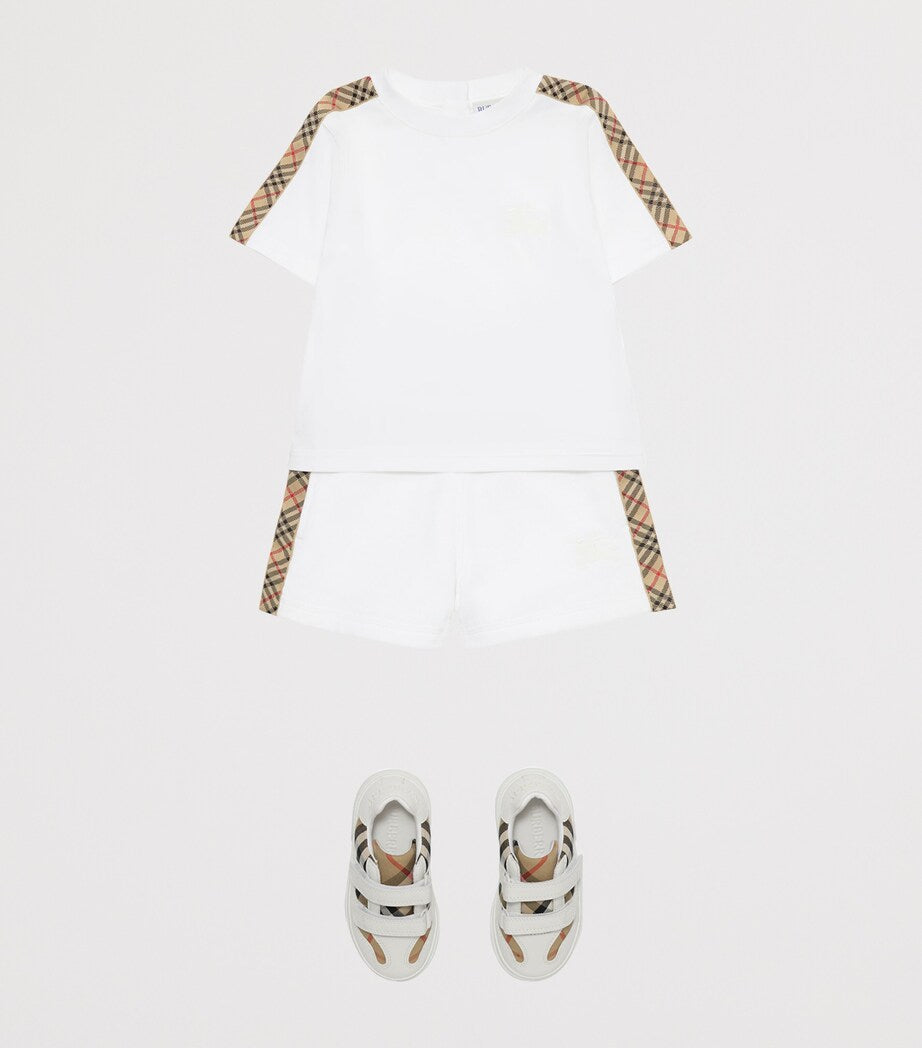 Burberry Kids Cotton Check-Trim T-Shirt (6-24 Months)
