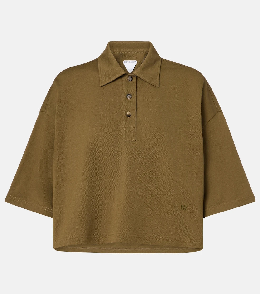 Bottega Veneta - Cropped cotton polo shirt