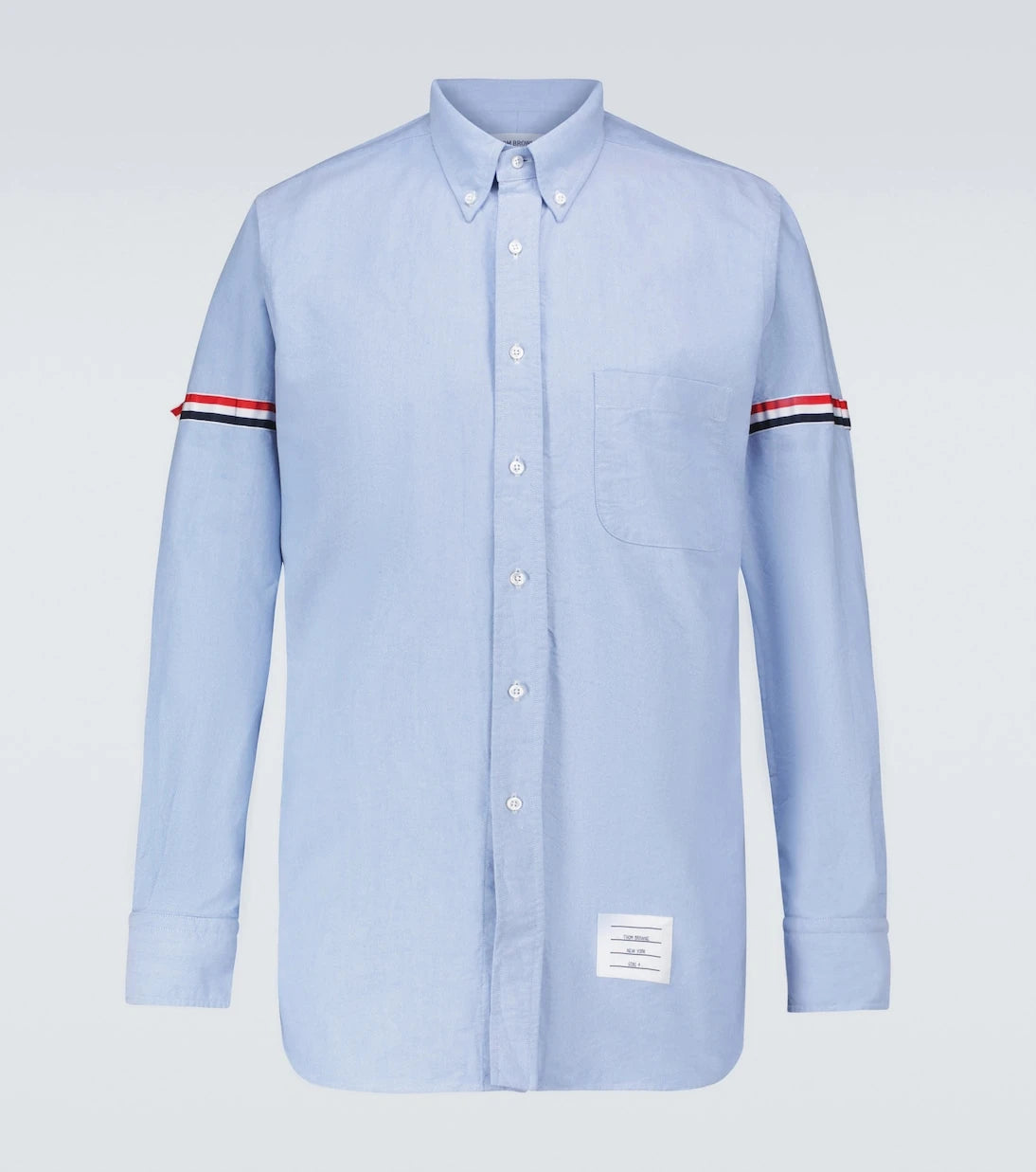 Thom Browne - قميص بشرائط غروغرين على الذراع