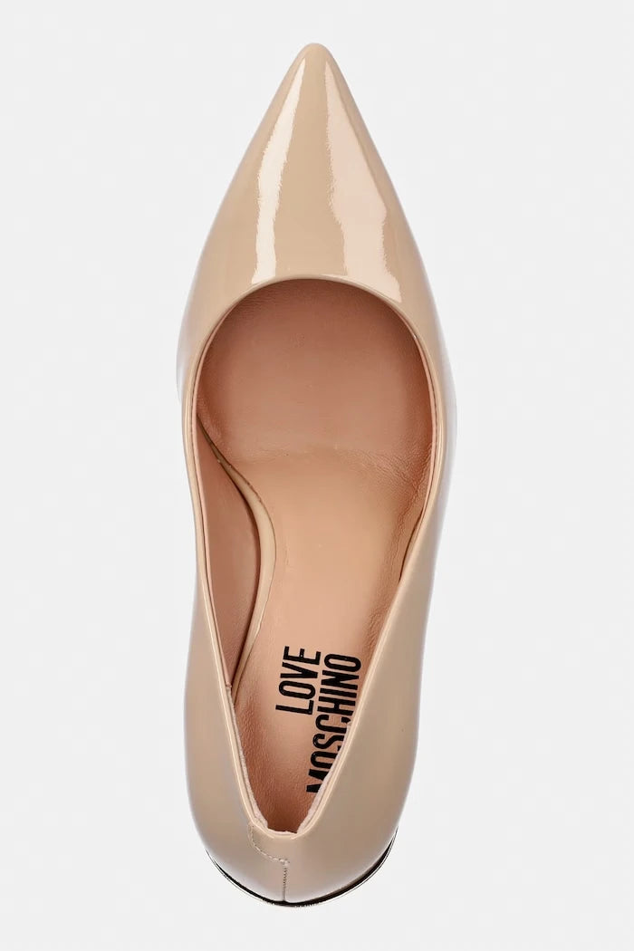 Кожени обувки с тънък ток Love Moschino