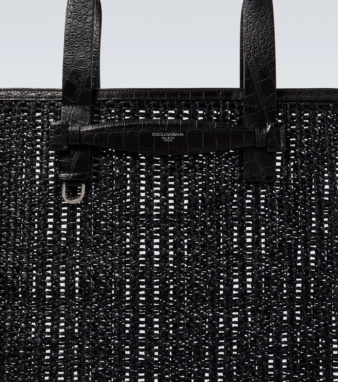 Dolce&Gabbana - Adamo woven leather-trimmed shopper