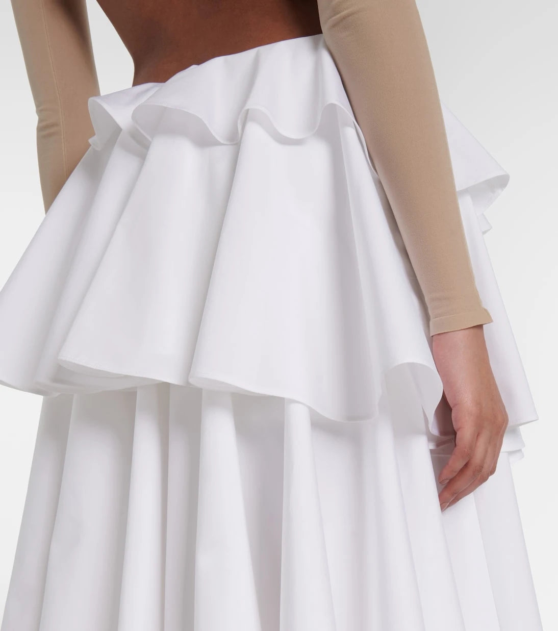 Alaïa - Spiral ruffled miniskirt