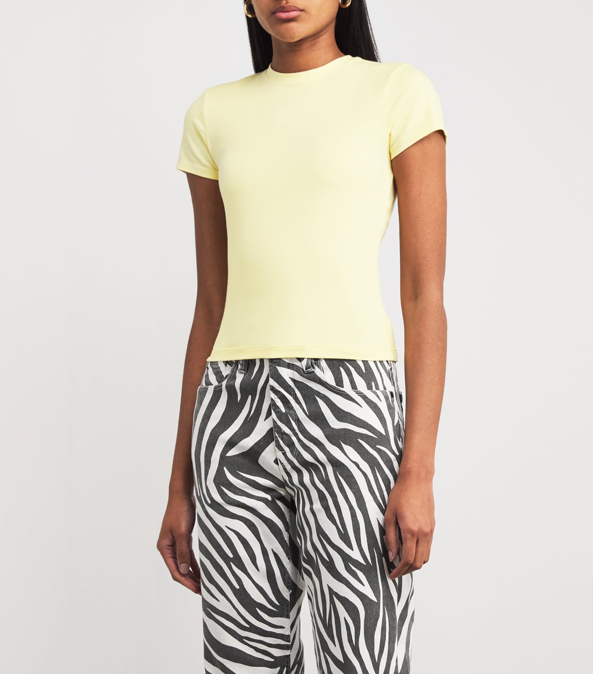 Good American Blue Super-Stretch Baby T-Shirt