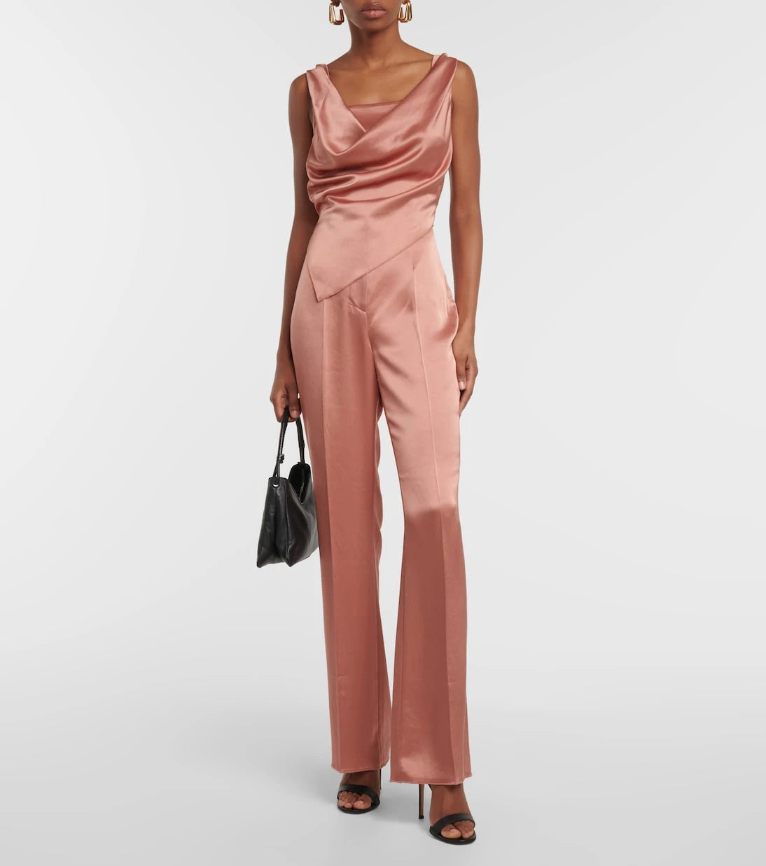 Nanushka - Leena high-rise satin straight pants