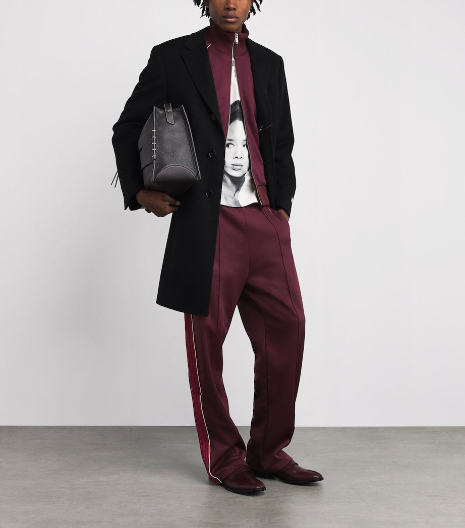 Wales Bonner Red Knit-Trim Essence Track Jacket