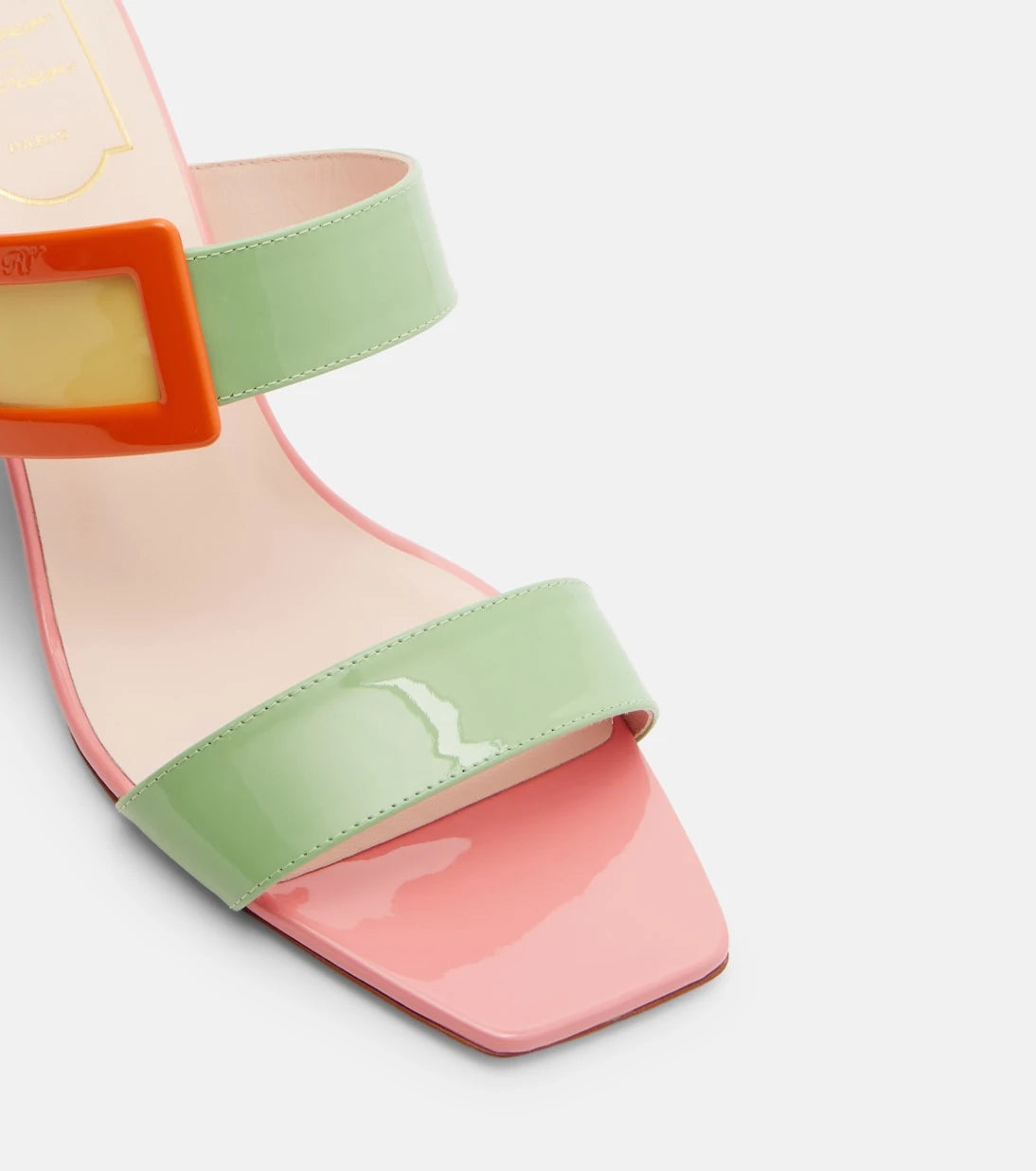 Roger Vivier - Belle Vivier 60 patent leather wedge mules