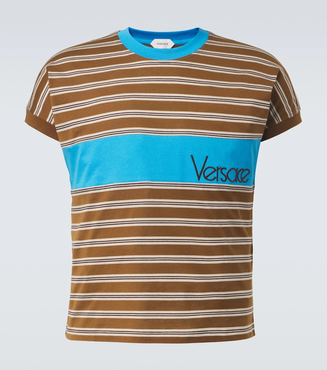 Versace - Logo striped cotton T-shirt