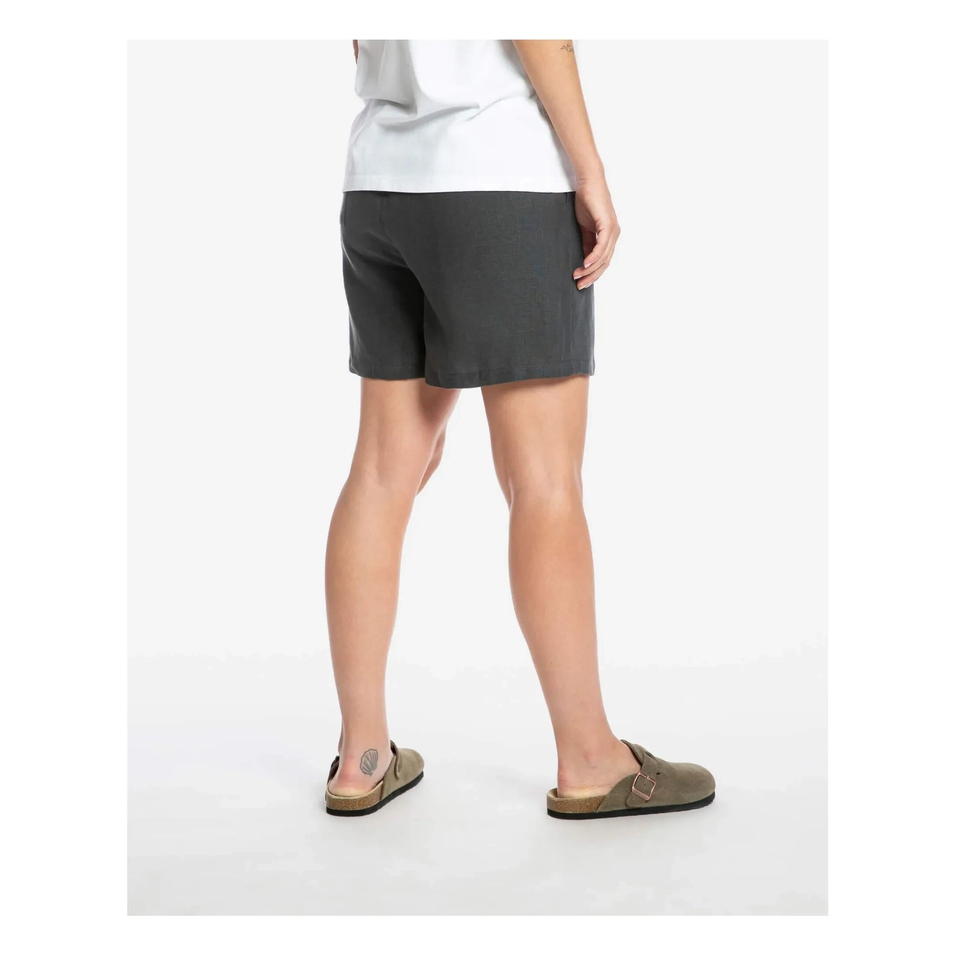 Matona - Linen shorts | Dark grey