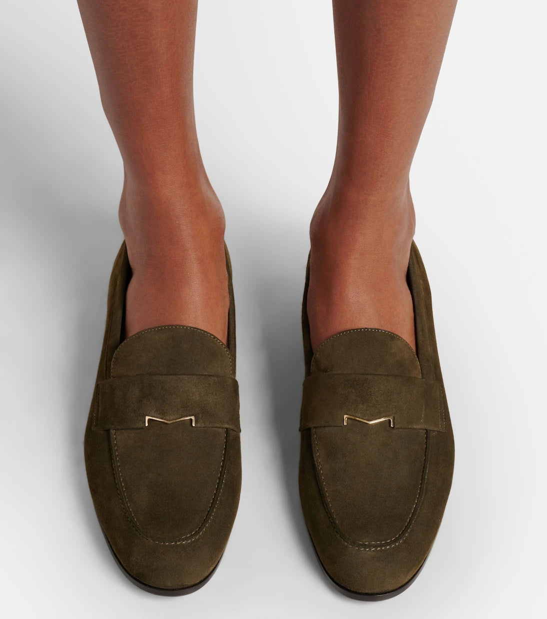 Max Mara - Embellished suede loafers