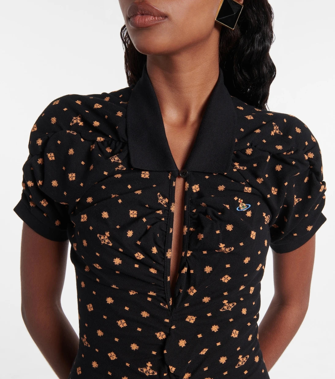 Vivienne Westwood - Pulling draped cotton midi dress