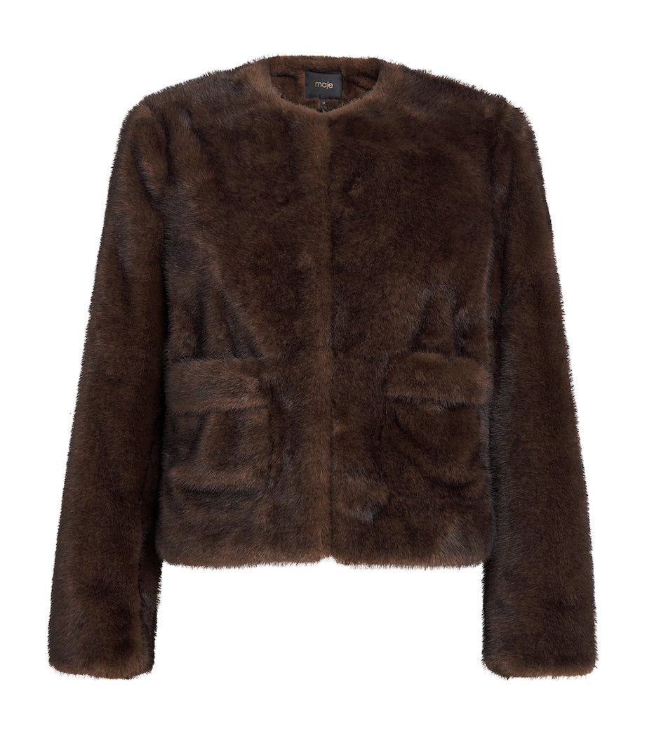 Brown Faux Fur Coat