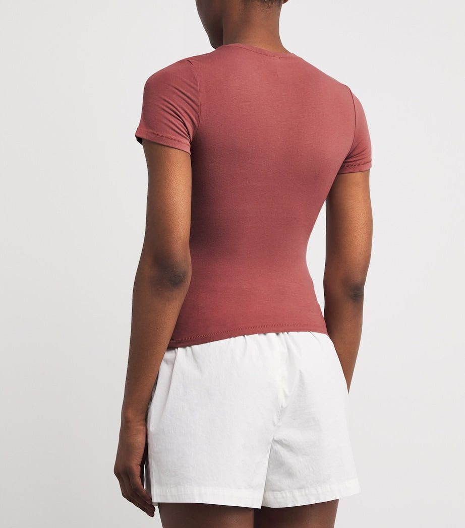 Skims Red Cotton Jersey T-Shirt