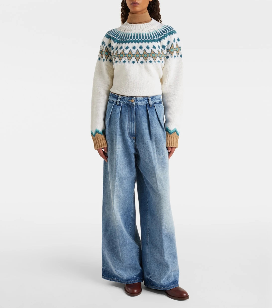 Alanui - Sunny Crochet wide-leg jeans