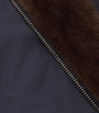 Blue Long-Haired Mink-Lined Technical Jacket