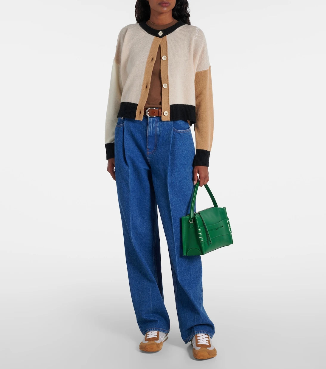 Marni - Colorblocked cashmere cardigan