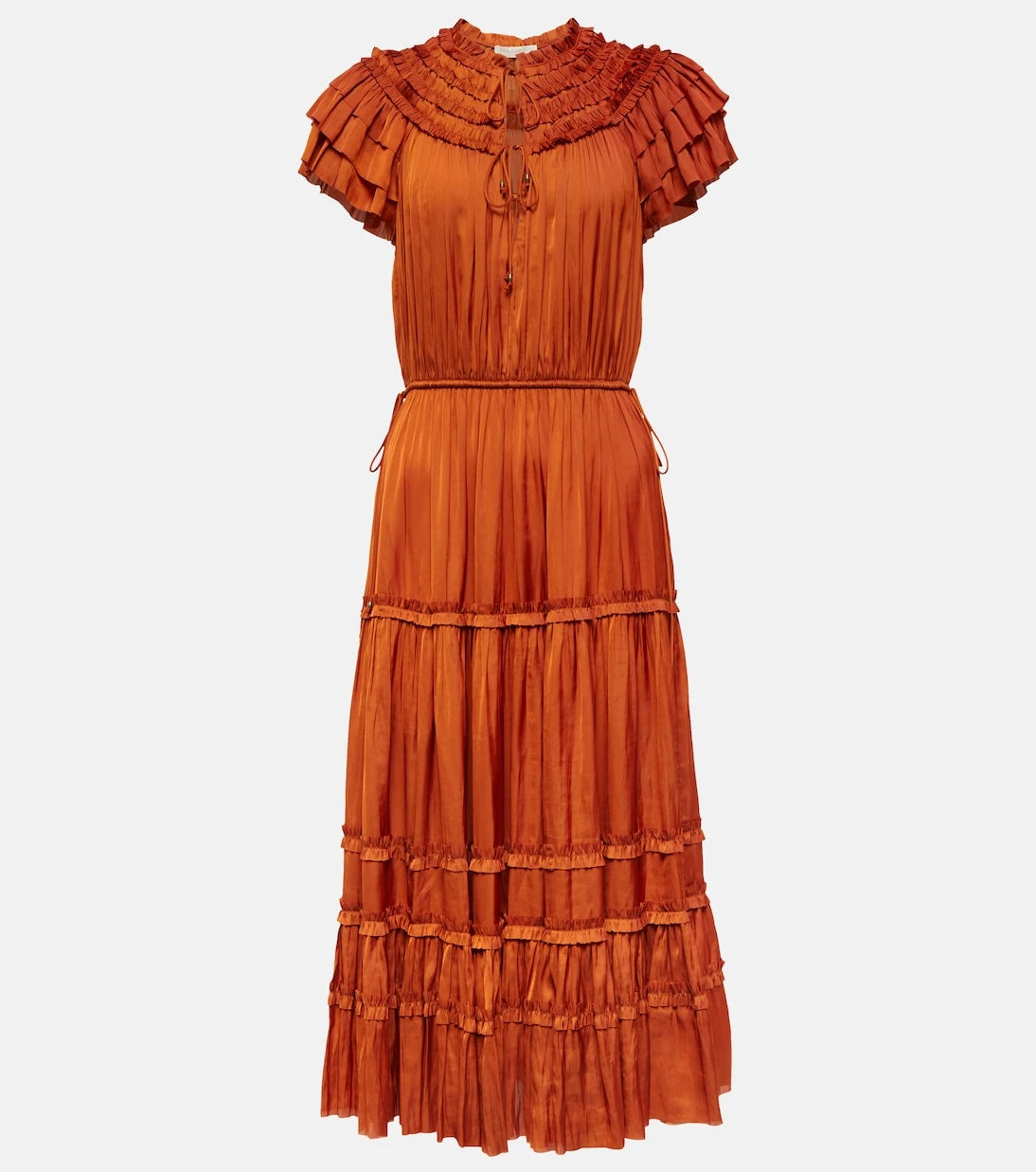 Ulla Johnson - Isadora pleated satin midi dress