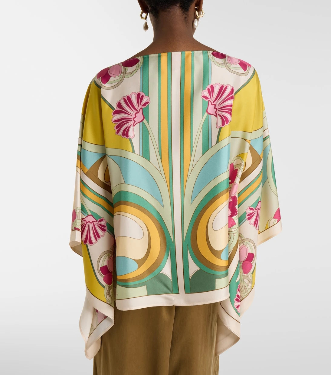 La DoubleJ - Square printed silk twill top