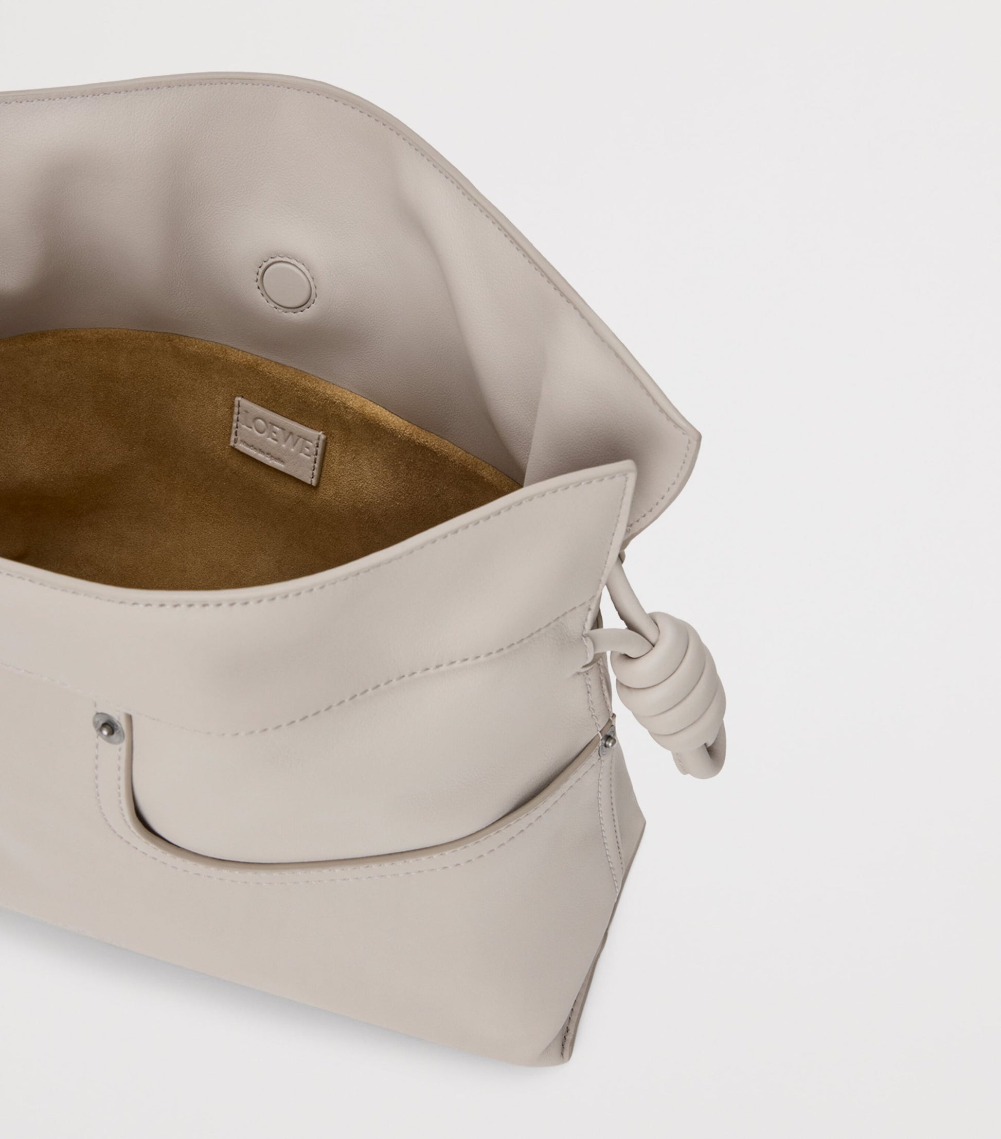 Leather Jean-Detail Flamenco Purse