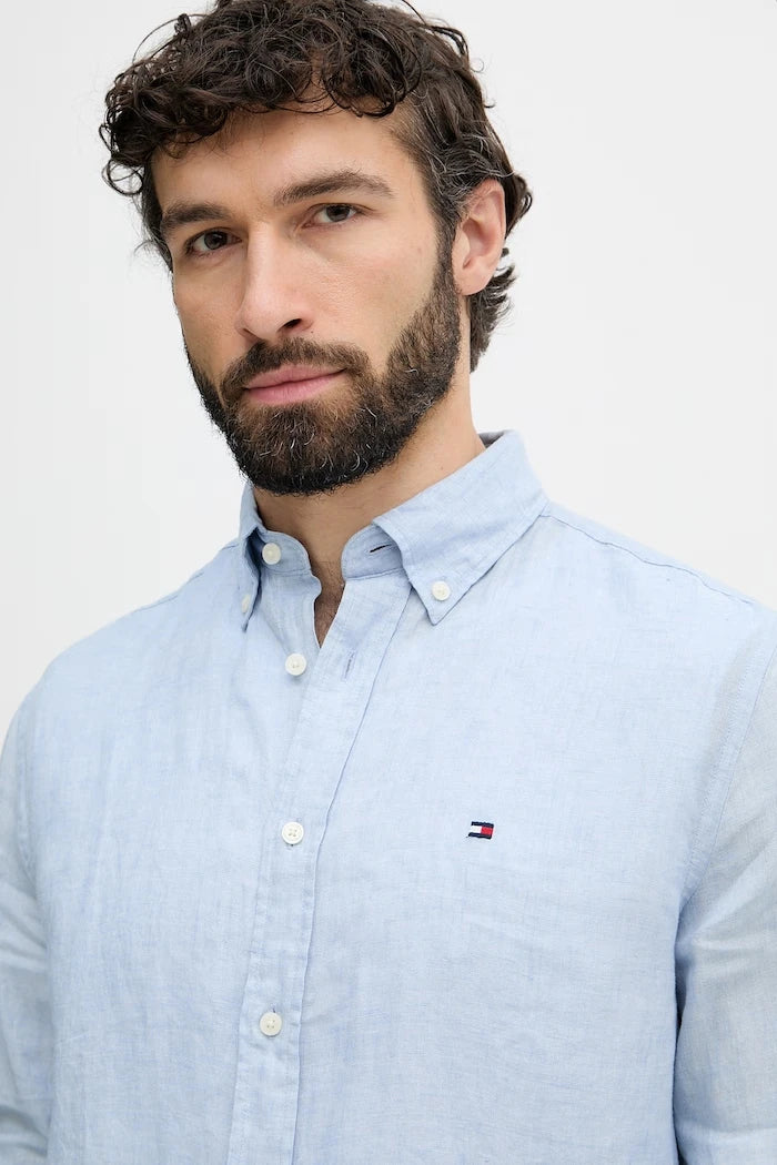 Tommy Hilfiger риза мъжка от лен