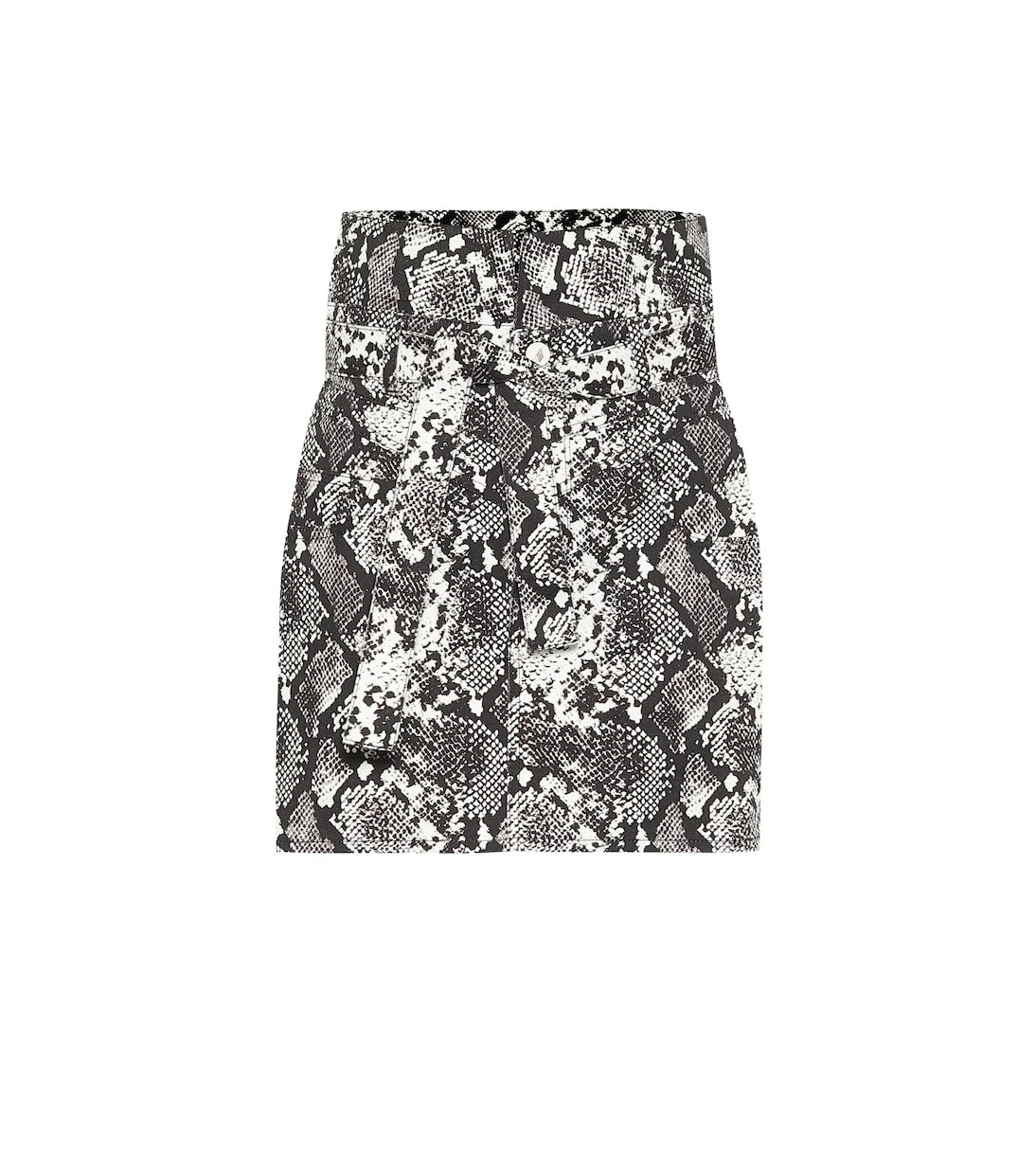 The Attico - Virgi python-print cotton miniskirt