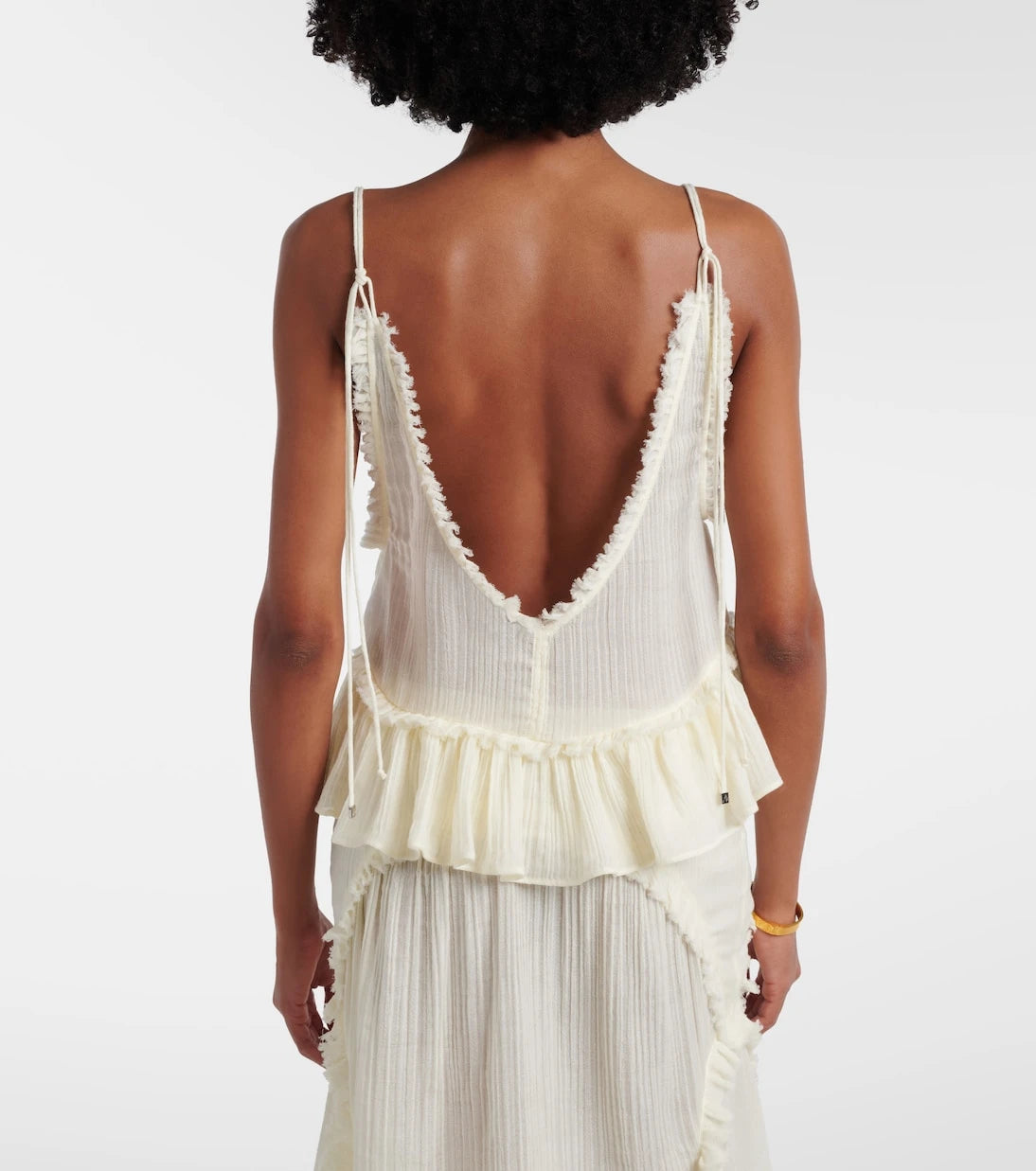 The Attico - Ruffled cotton camisole top
