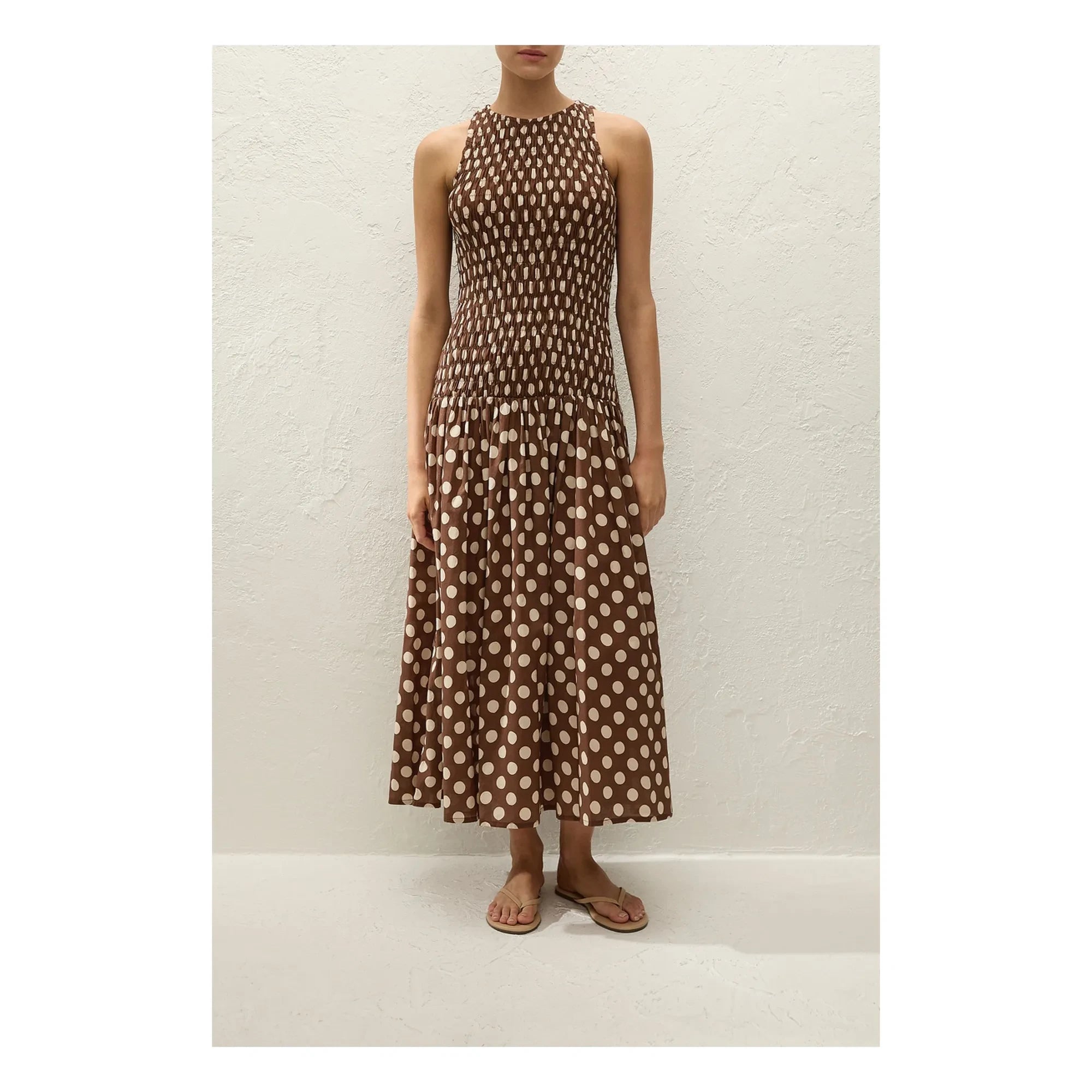 Faithfull the Brand - Luisa Cotton Dots Dress | Chocolate
