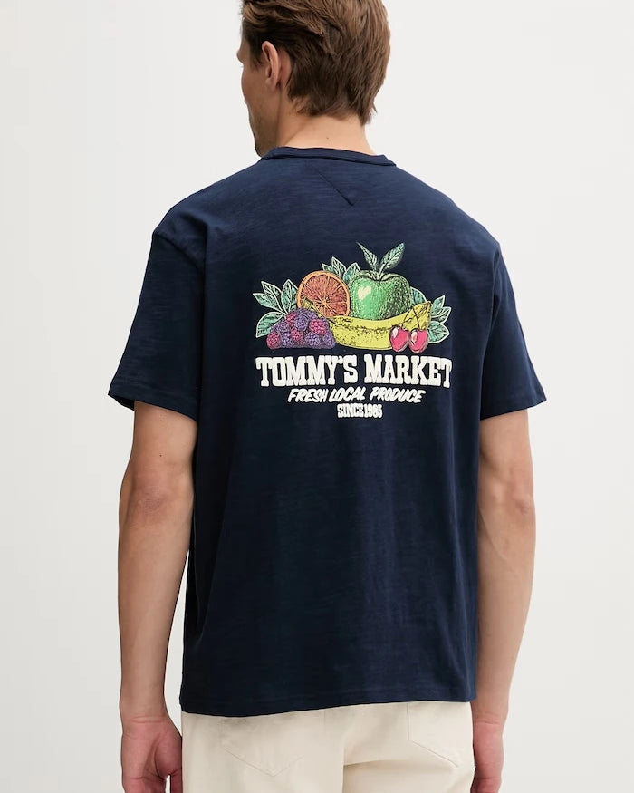 Tommy Jeans Erkek Geniş Kesim Pamuklu Tişört