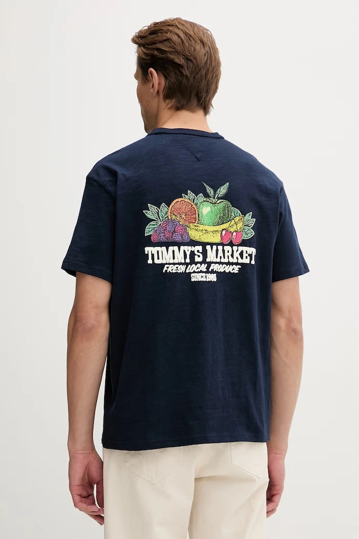 Tommy Jeans Erkek Geniş Kesim Pamuklu Tişört