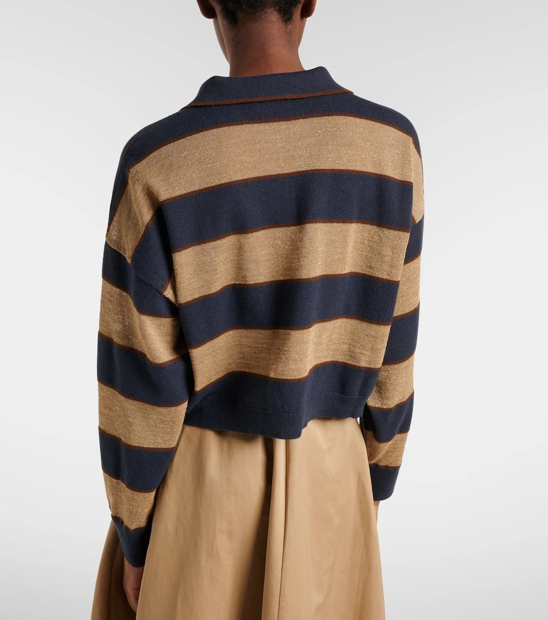 Brunello Cucinelli - Wool, cashmere, and silk polo sweater