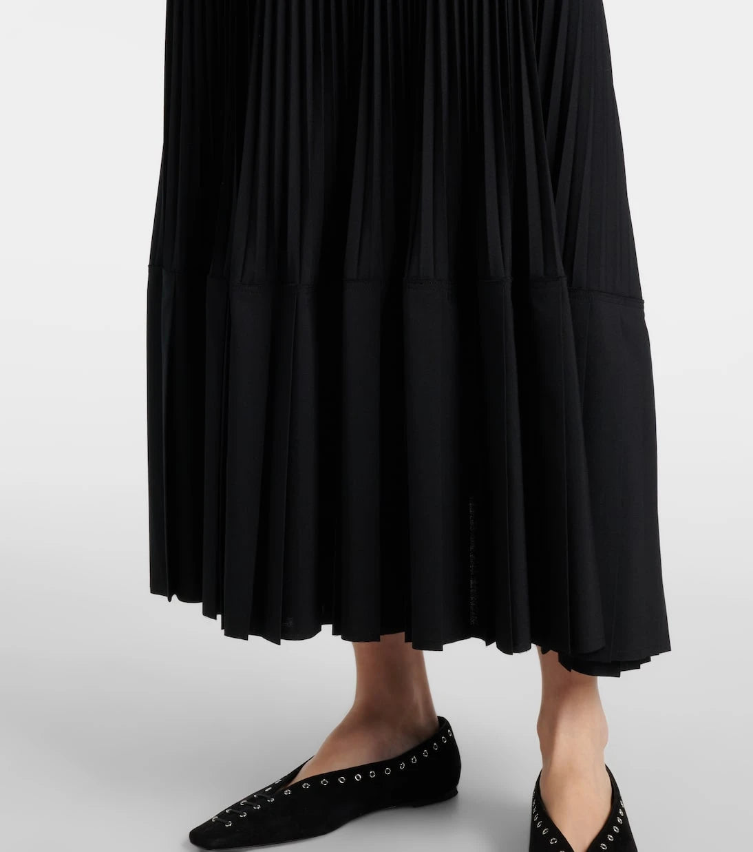 Junya Watanabe - Plissé wool-blend maxi skirt