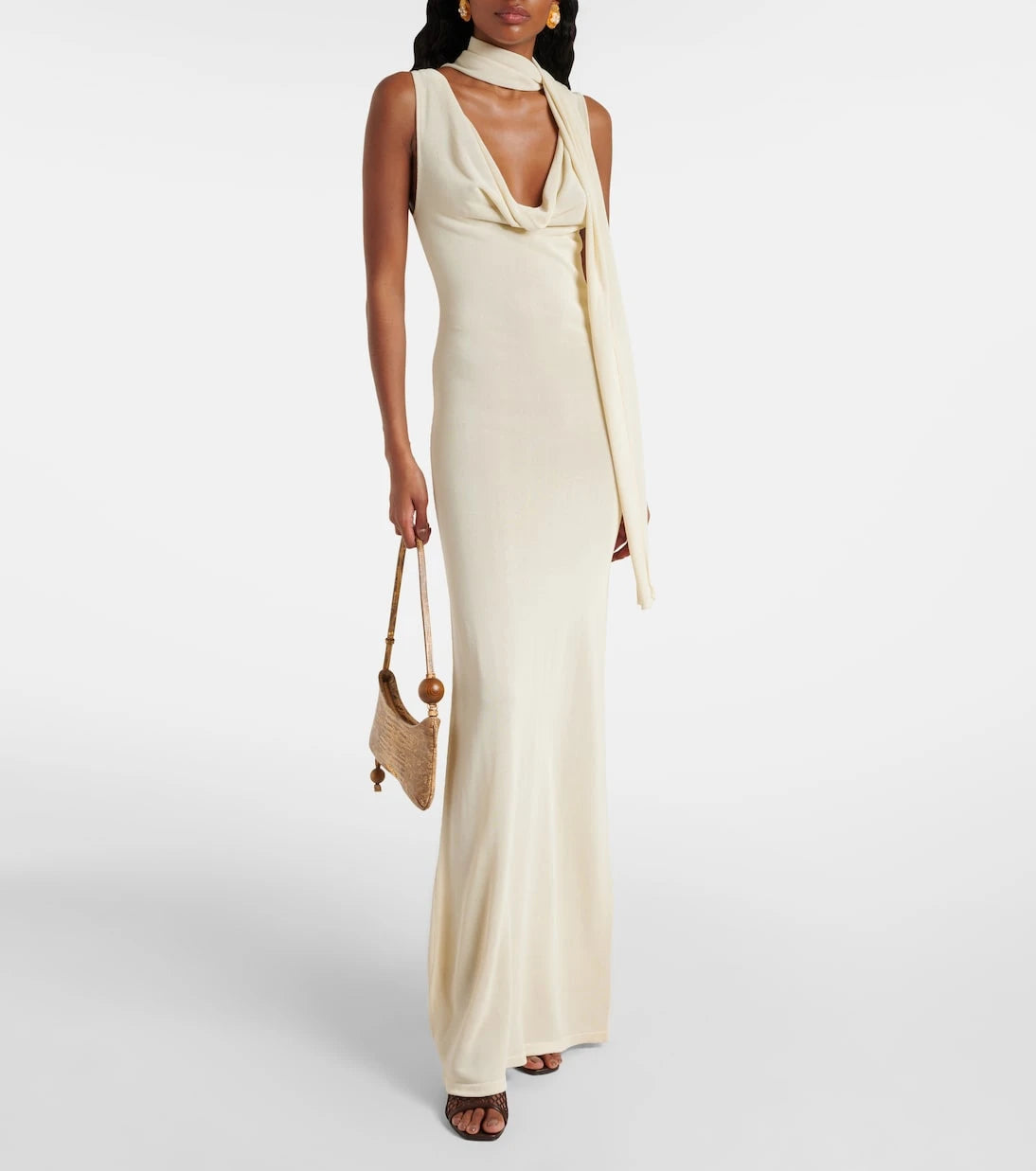 Aya Muse - Scarf-detail draped maxi dress