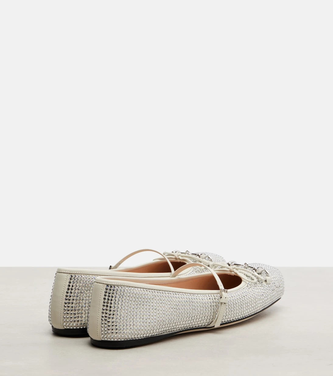 Gucci - Horsebit embellished leather ballet flats