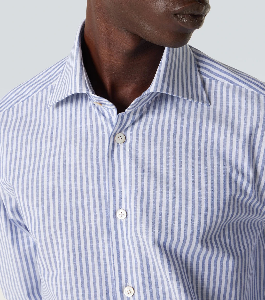 Kiton - Striped cotton shirt