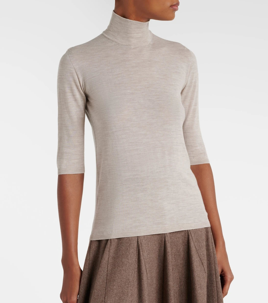 Max Mara - Boa virgin wool turtleneck top