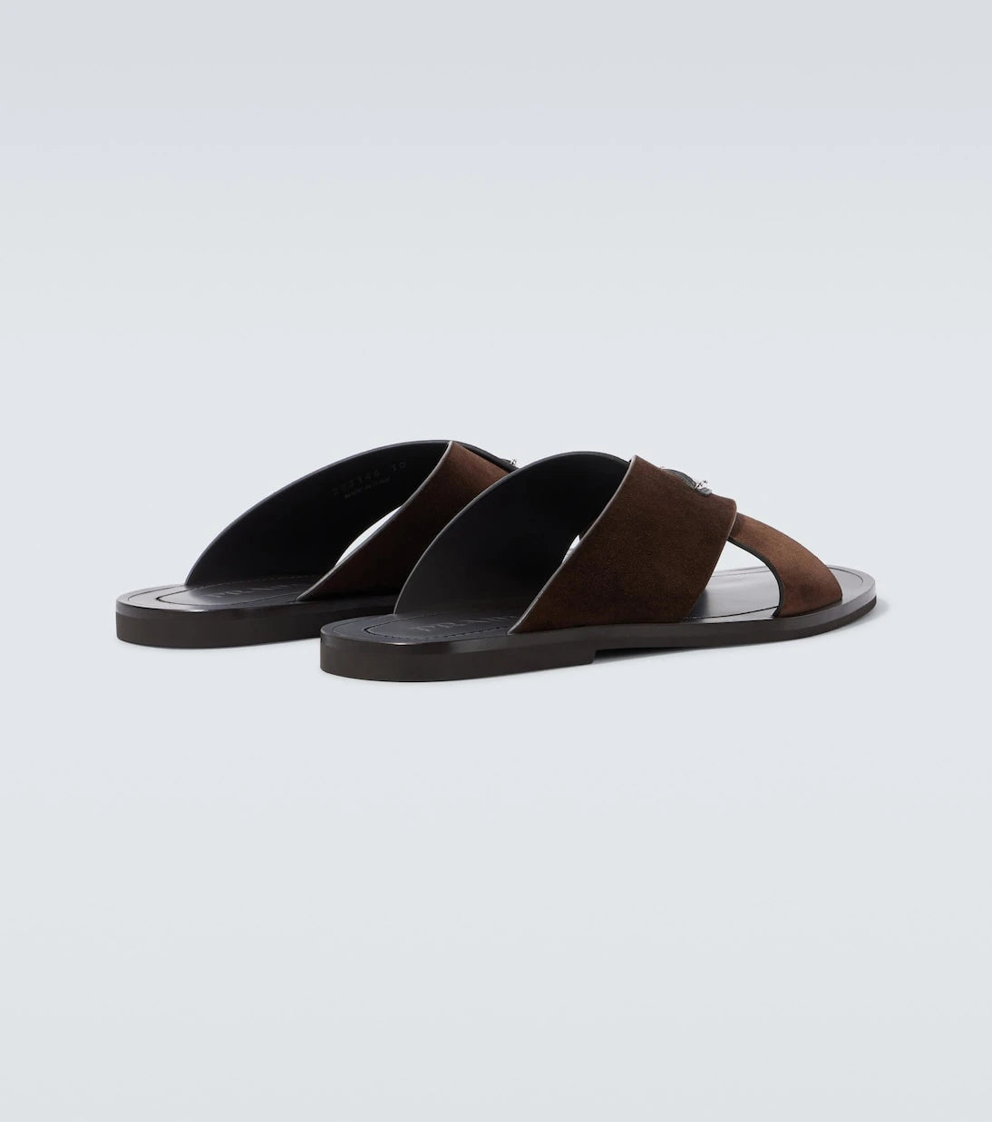 Prada - Logo suede and leather sandals