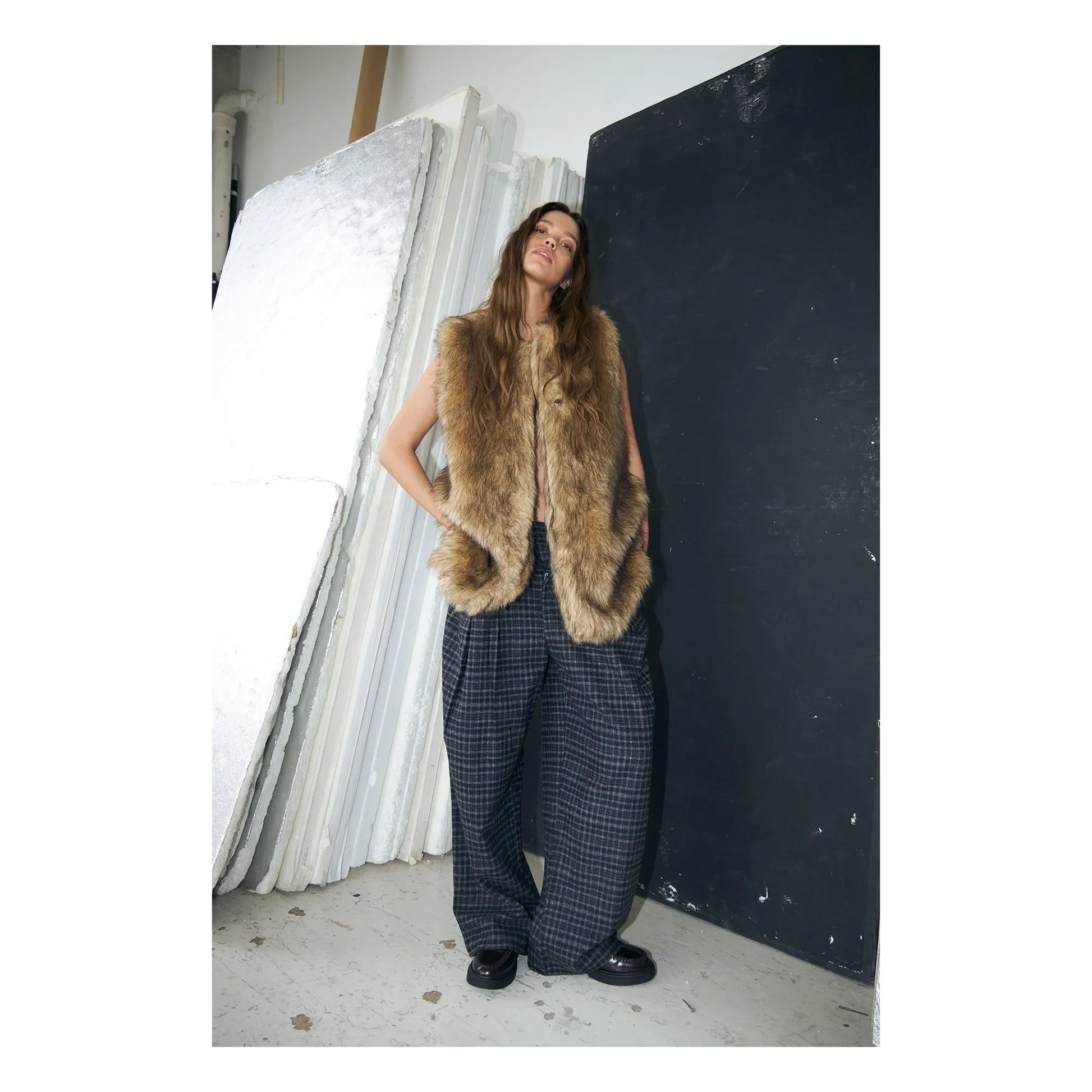 Lollys Laundry - Mae Carreaux Jacket | Midnight blue