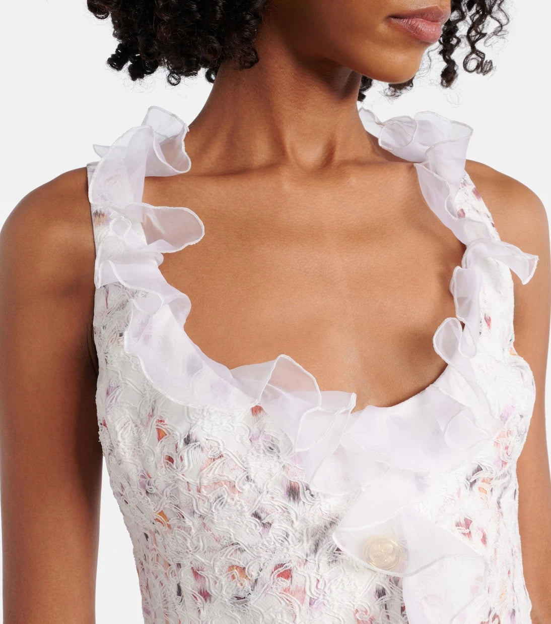 Giambattista Valli - Ruffled jacquard minidress