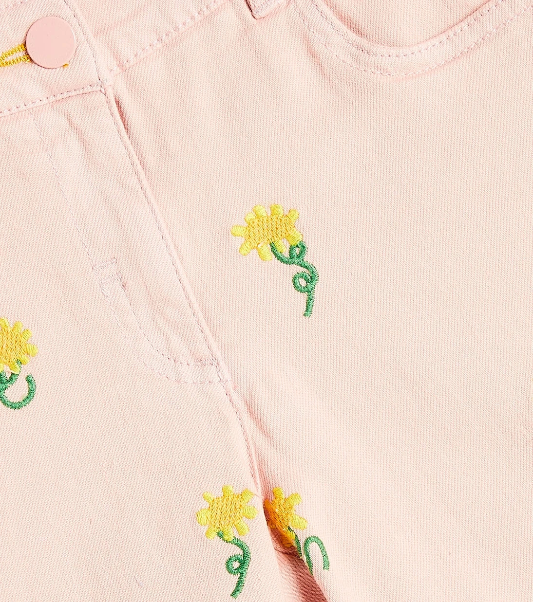 Stella McCartney Kids - Floral embroidered denim shorts