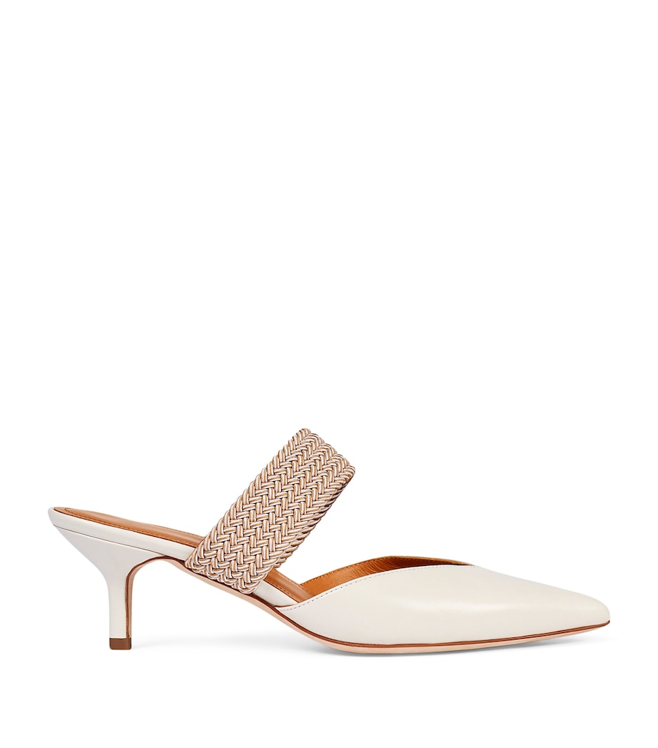 Ivory Leather Maisie Mules 45