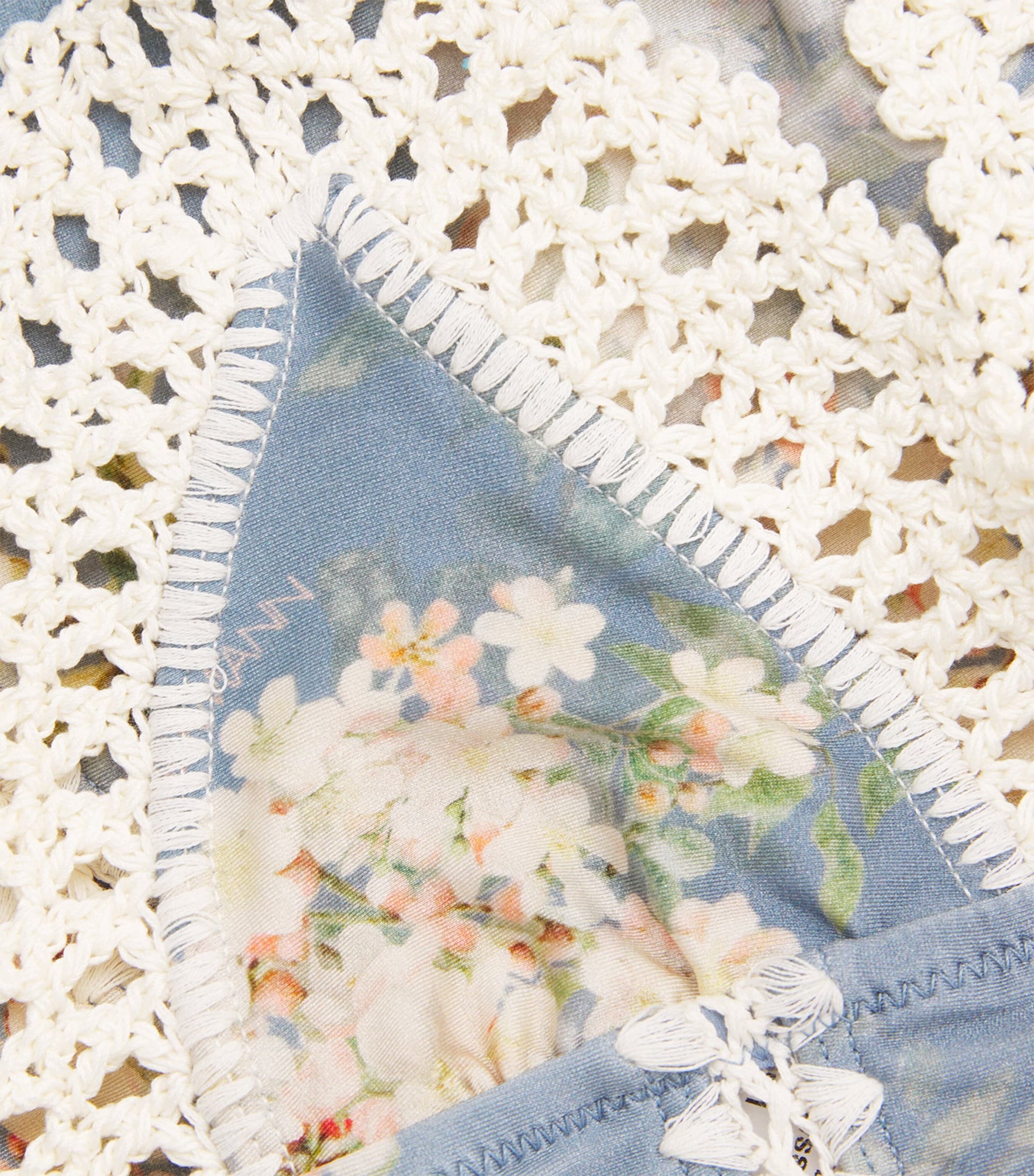 Blue Cascadian Keyhole Crochet Swimsuit