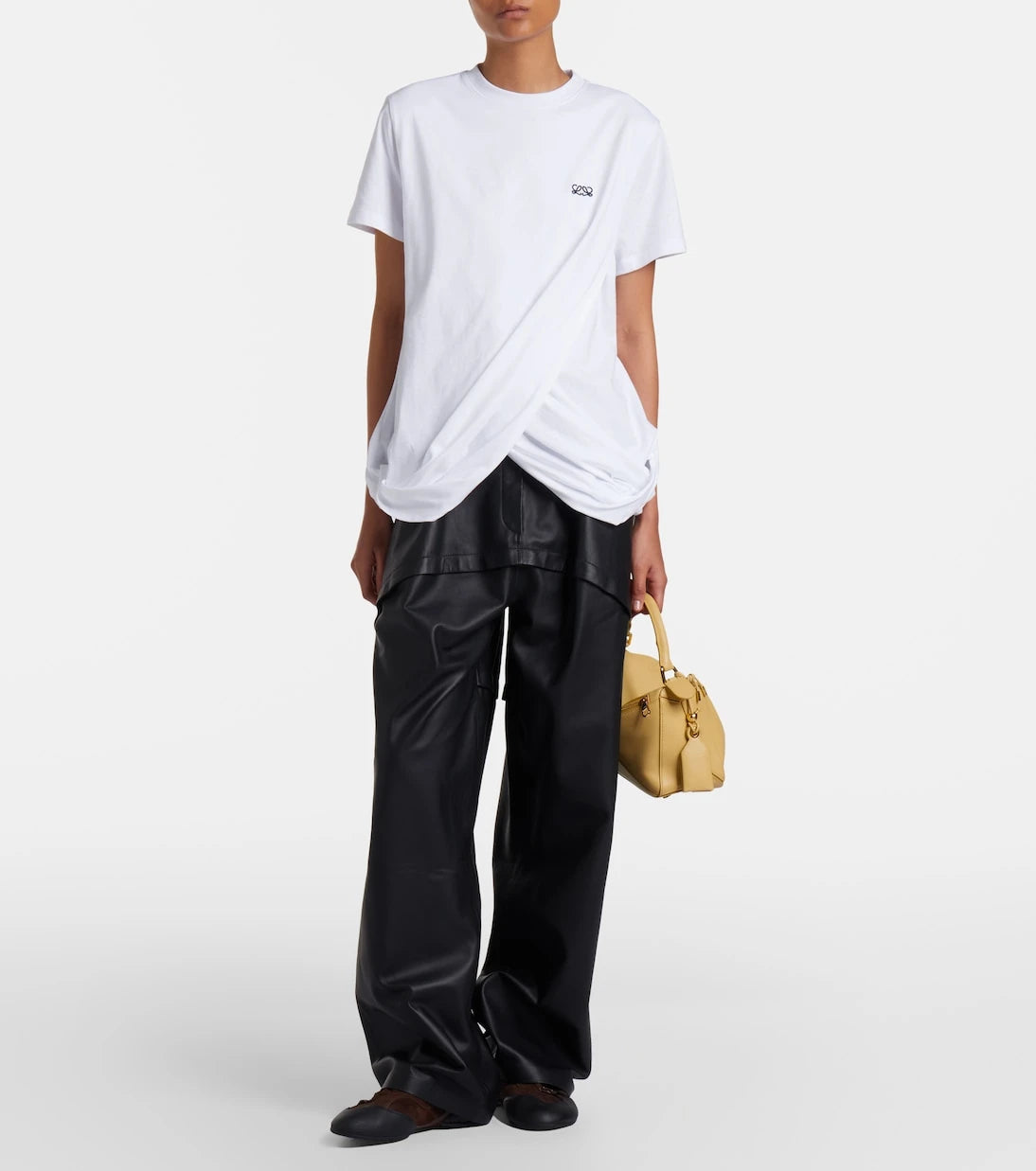 Loewe - Double L draped cotton T-shirt