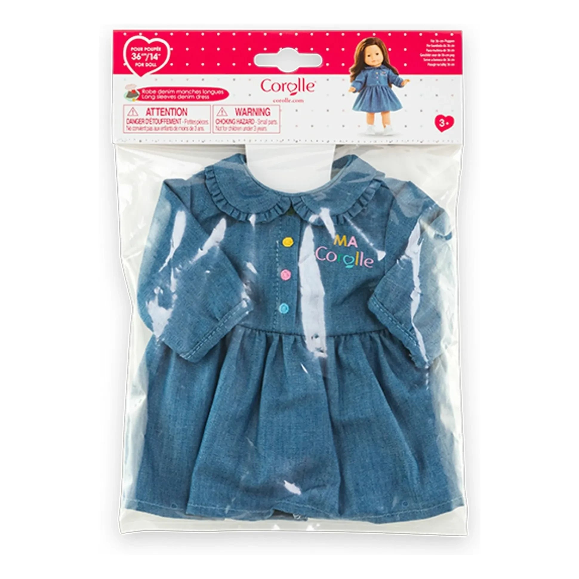 Corolle - Denim dress for 36 cm doll | Denim