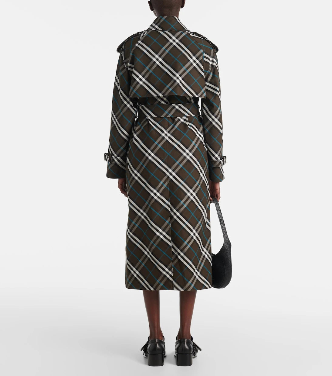 Burberry - معطف الترنش بتصميم مربعات بربري