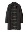 Grey Wool Mid-Length Car Coat