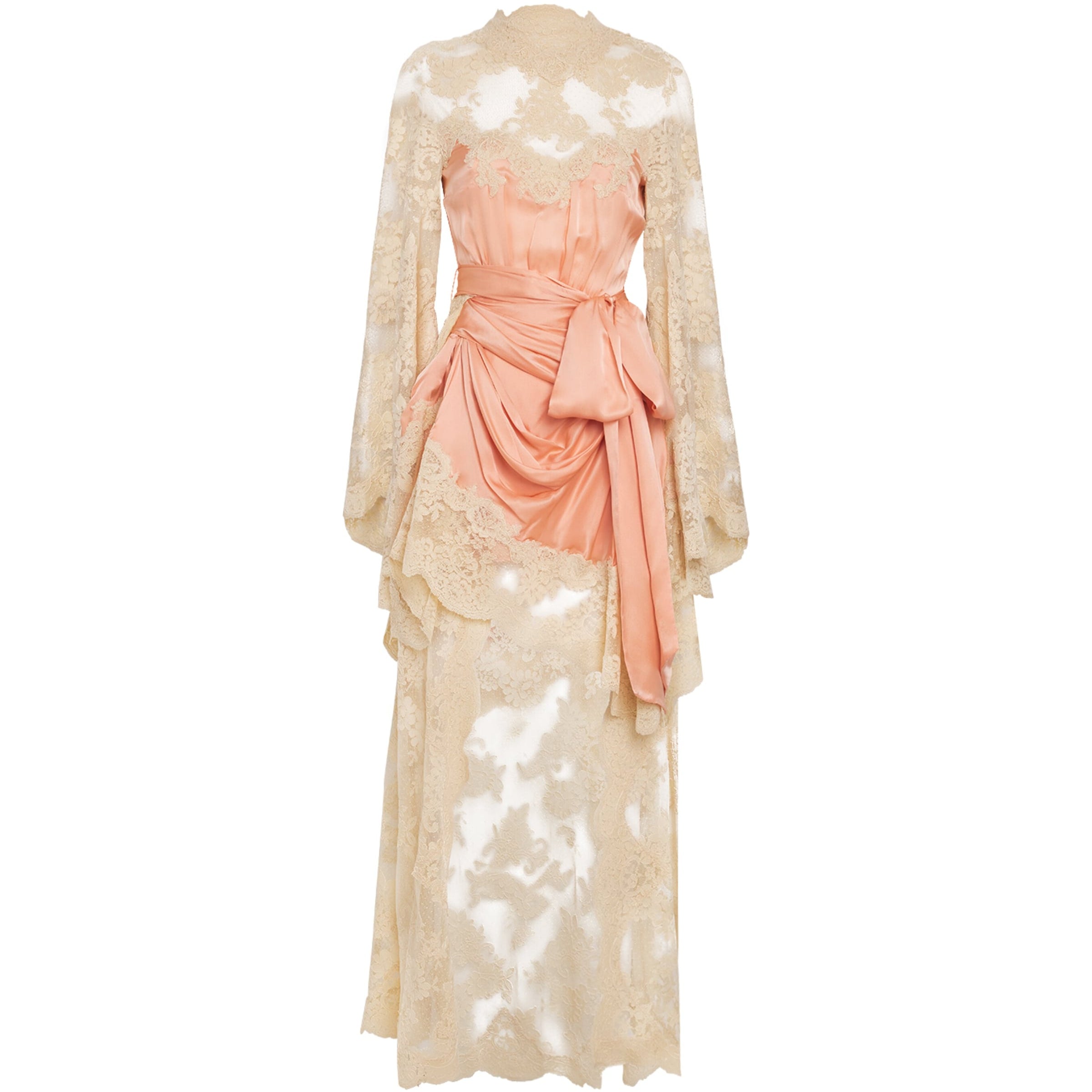 Ivory Silk-Lace Hypnotic Mini Dress