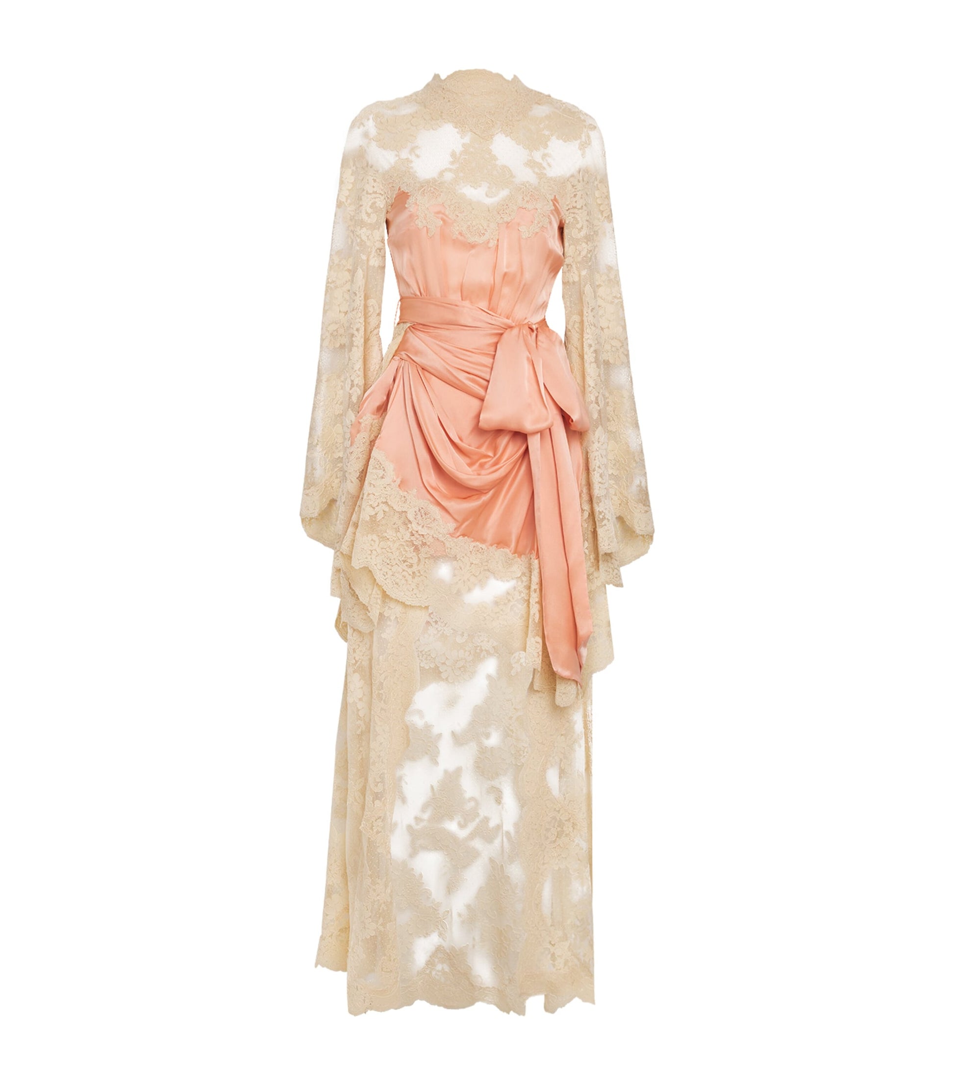 Ivory Silk-Lace Hypnotic Mini Dress