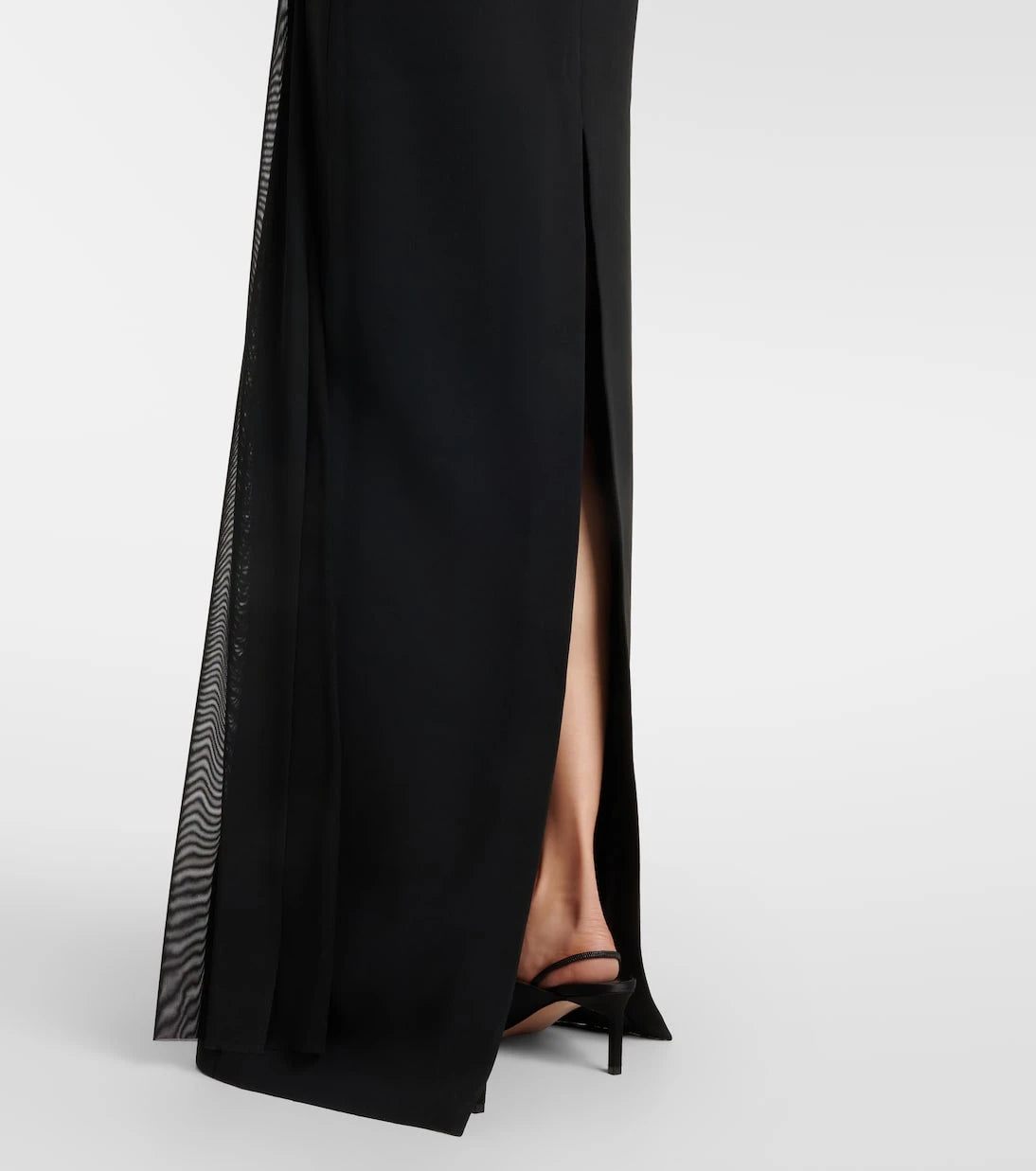David Koma - Sequined paneled bustier gown